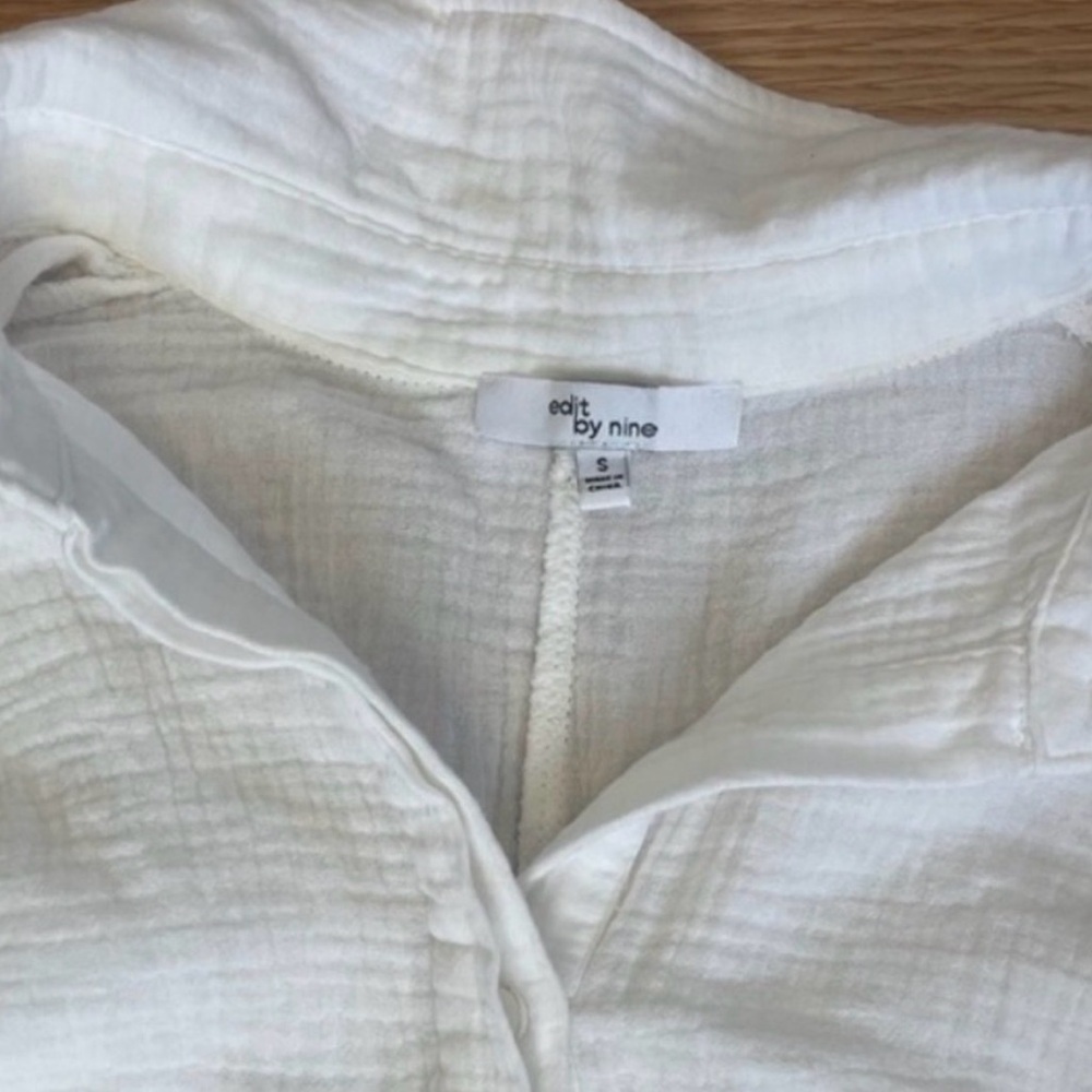 Edit by nine  NWOT White Long Sleeve Romper - Picture 3 of 4